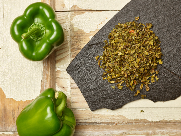 Paprikaflocken grün (9x9 mm) - 15 kg